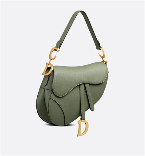 dior saddle green|christian dior grained saddle bag.